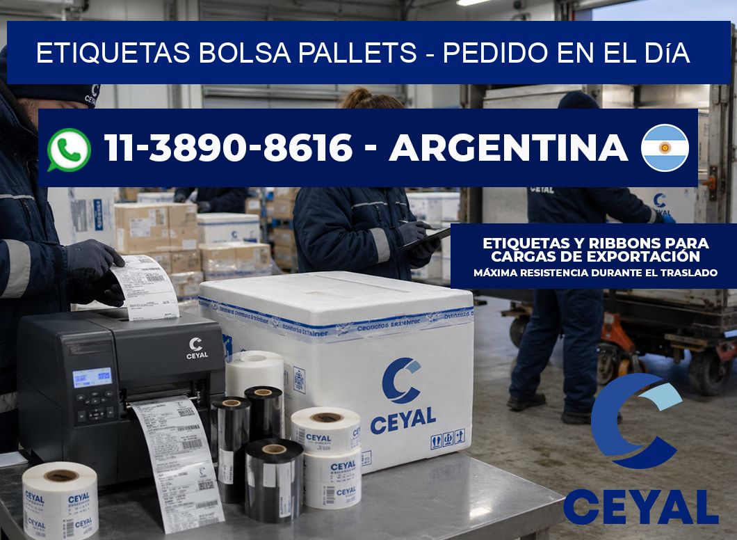 Etiquetas Bolsa pallets - Pedido en el día