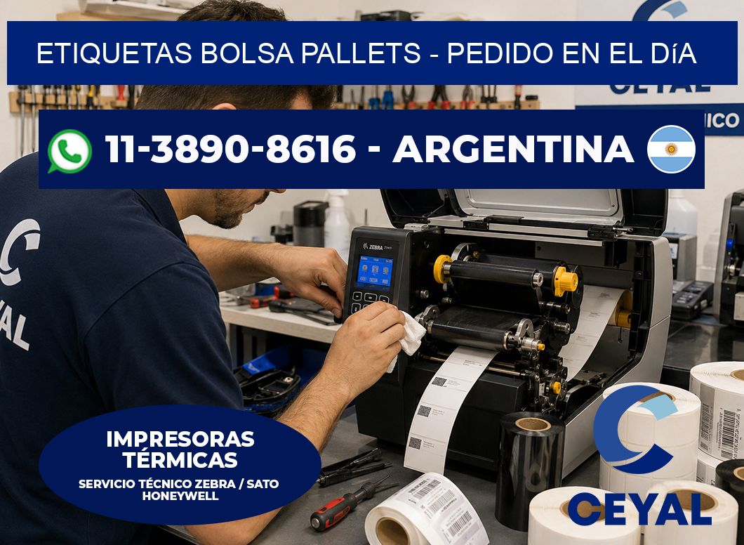 Etiquetas Bolsa pallets - Pedido en el día