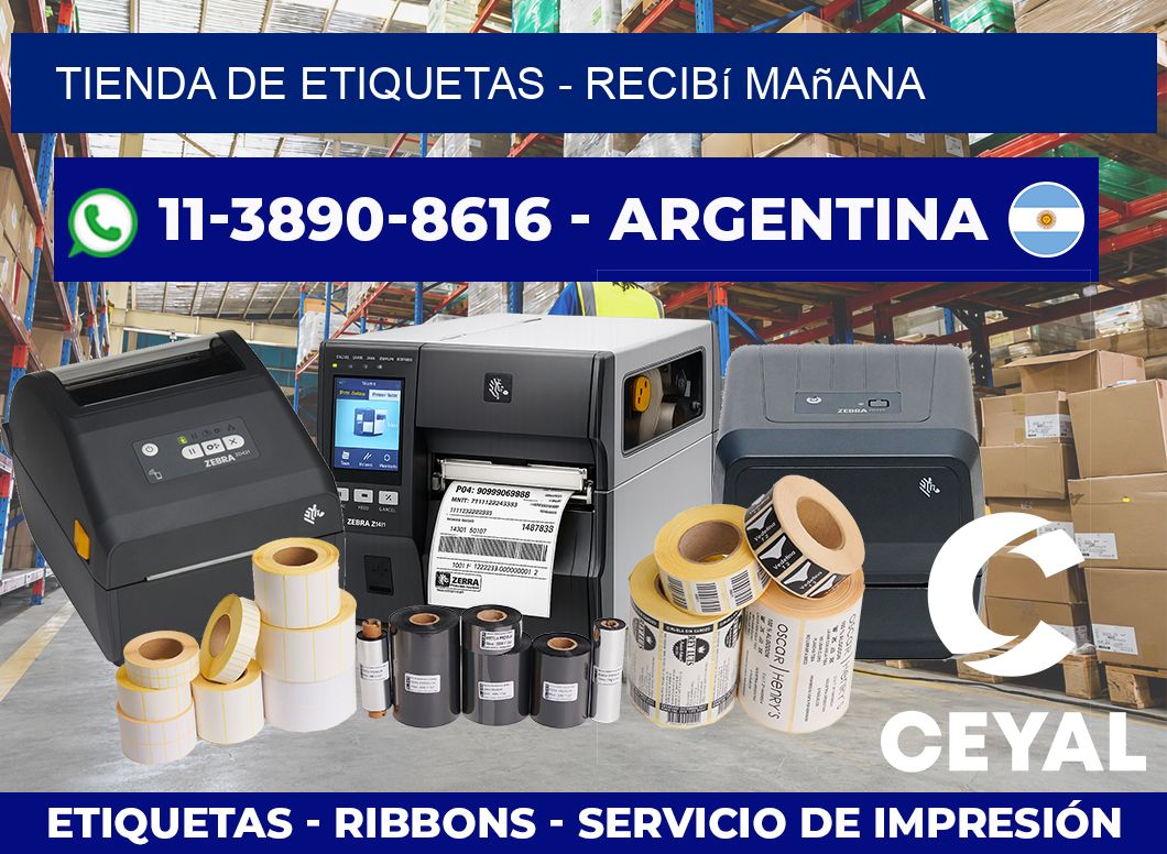 TIENDA DE ETIQUETAS – recibí mañana