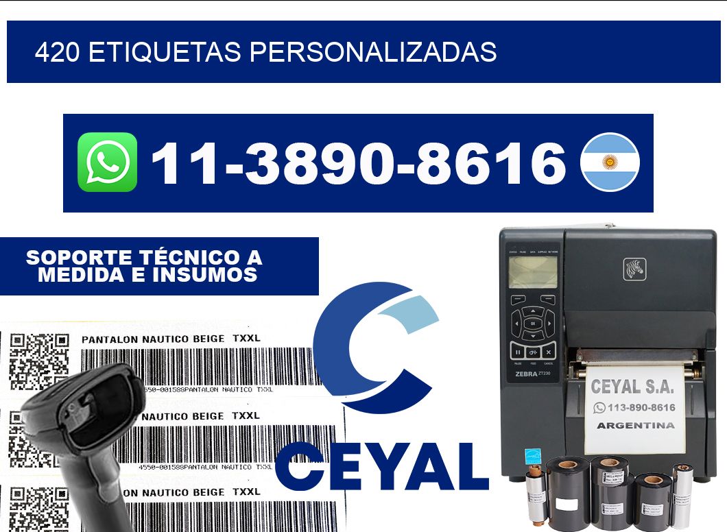 420 ETIQUETAS PERSONALIZADAS