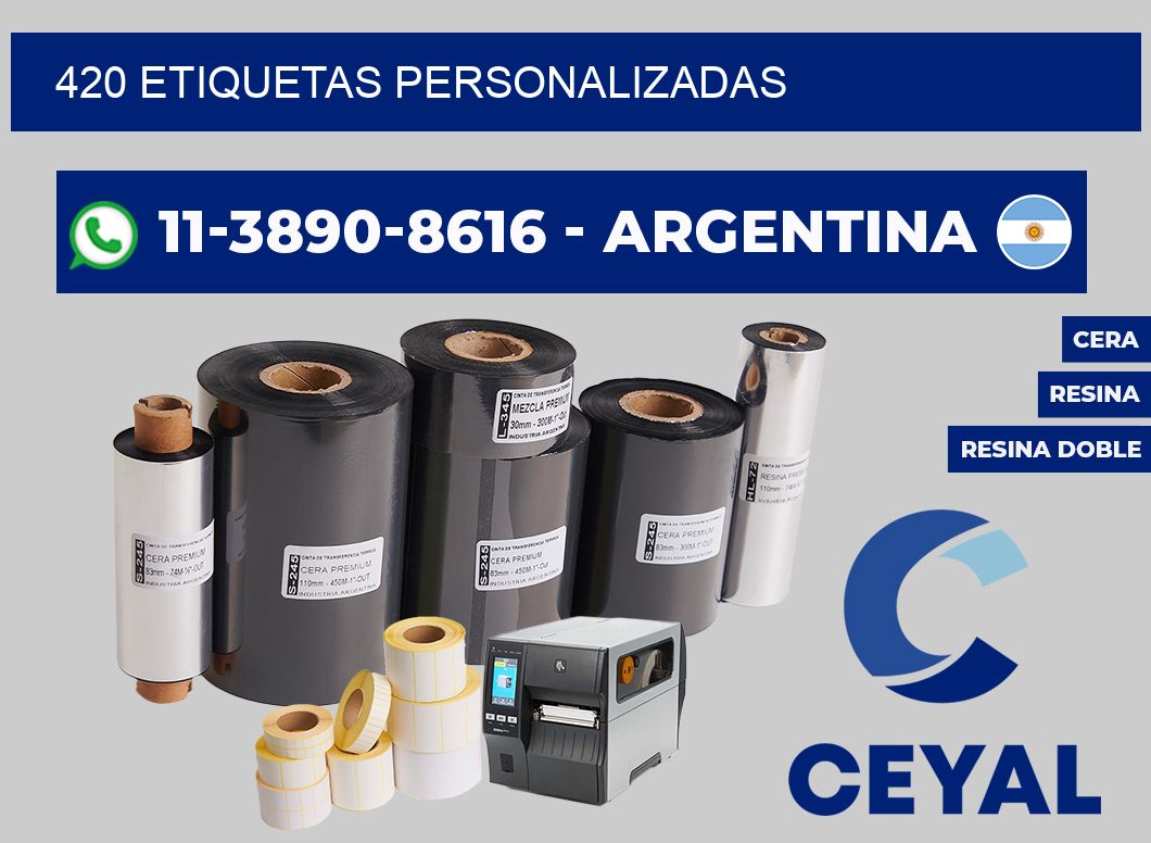 420 ETIQUETAS PERSONALIZADAS