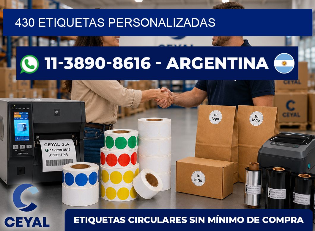 430 ETIQUETAS PERSONALIZADAS