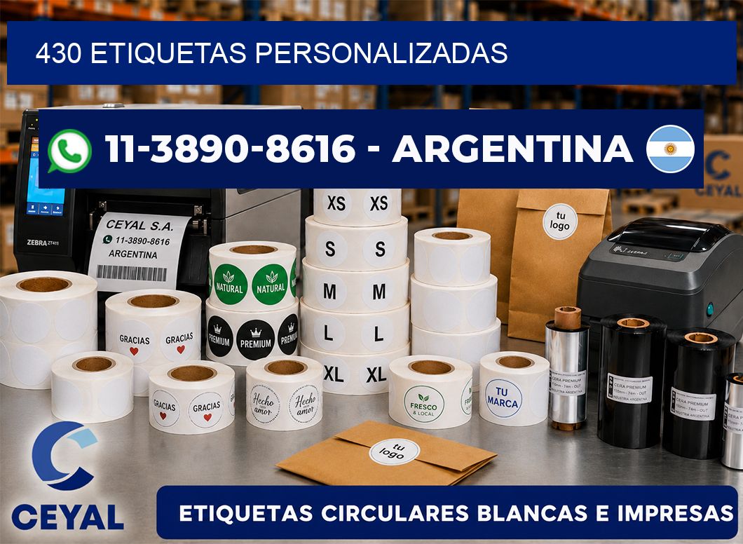430 ETIQUETAS PERSONALIZADAS