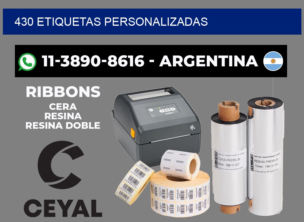 430 ETIQUETAS PERSONALIZADAS