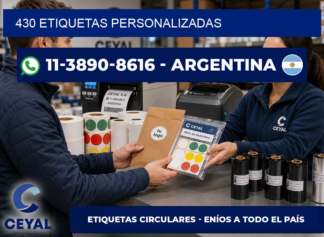 430 ETIQUETAS PERSONALIZADAS