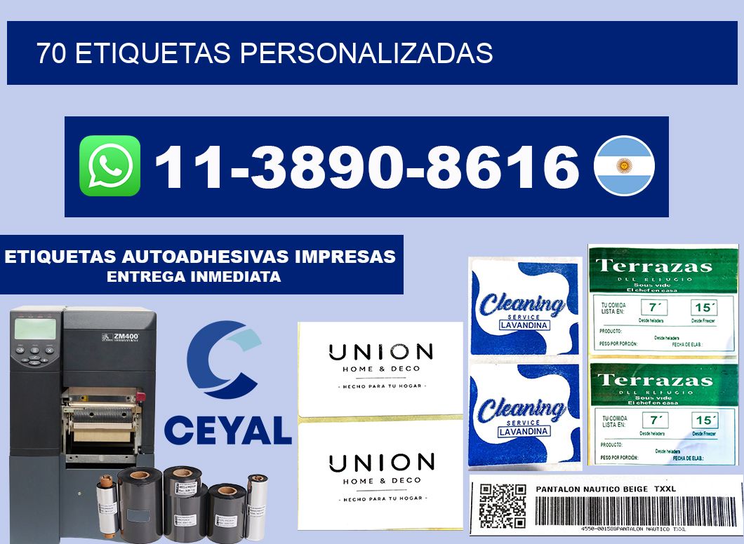 70 ETIQUETAS PERSONALIZADAS