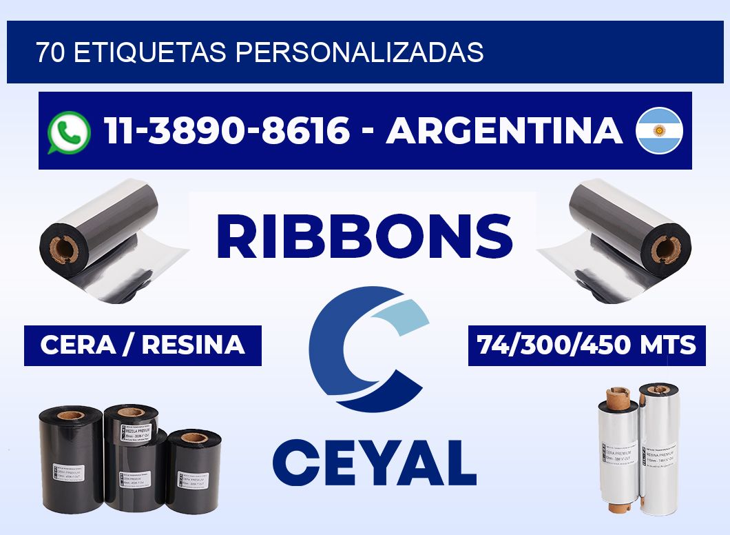 70 ETIQUETAS PERSONALIZADAS
