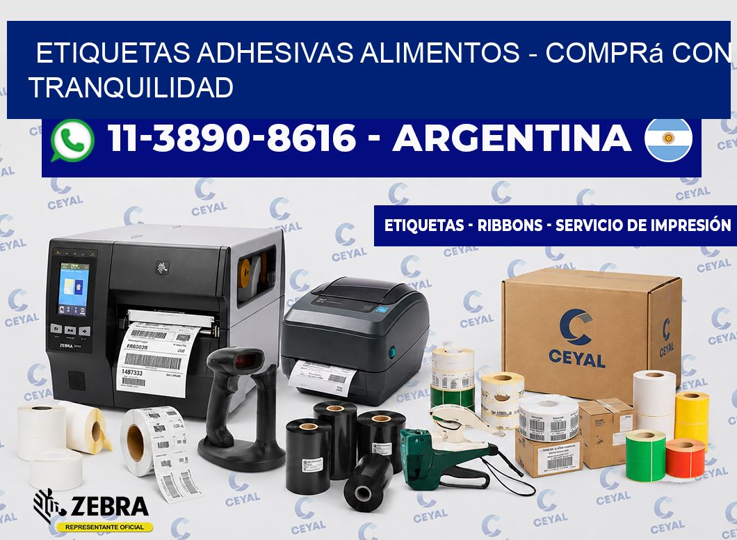 ETIQUETAS ADHESIVAS ALIMENTOS - Comprá con tranquilidad