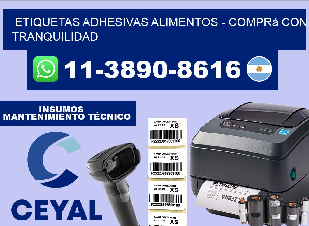 ETIQUETAS ADHESIVAS ALIMENTOS - Comprá con tranquilidad