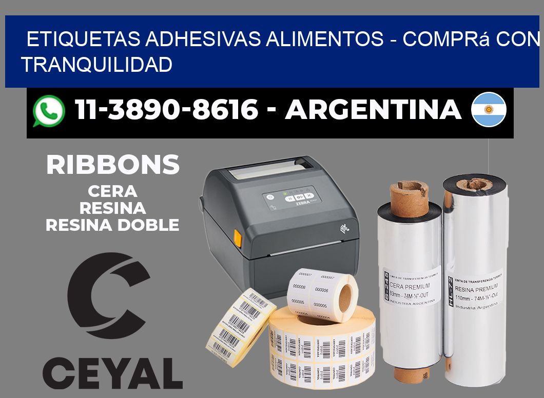 ETIQUETAS ADHESIVAS ALIMENTOS - Comprá con tranquilidad