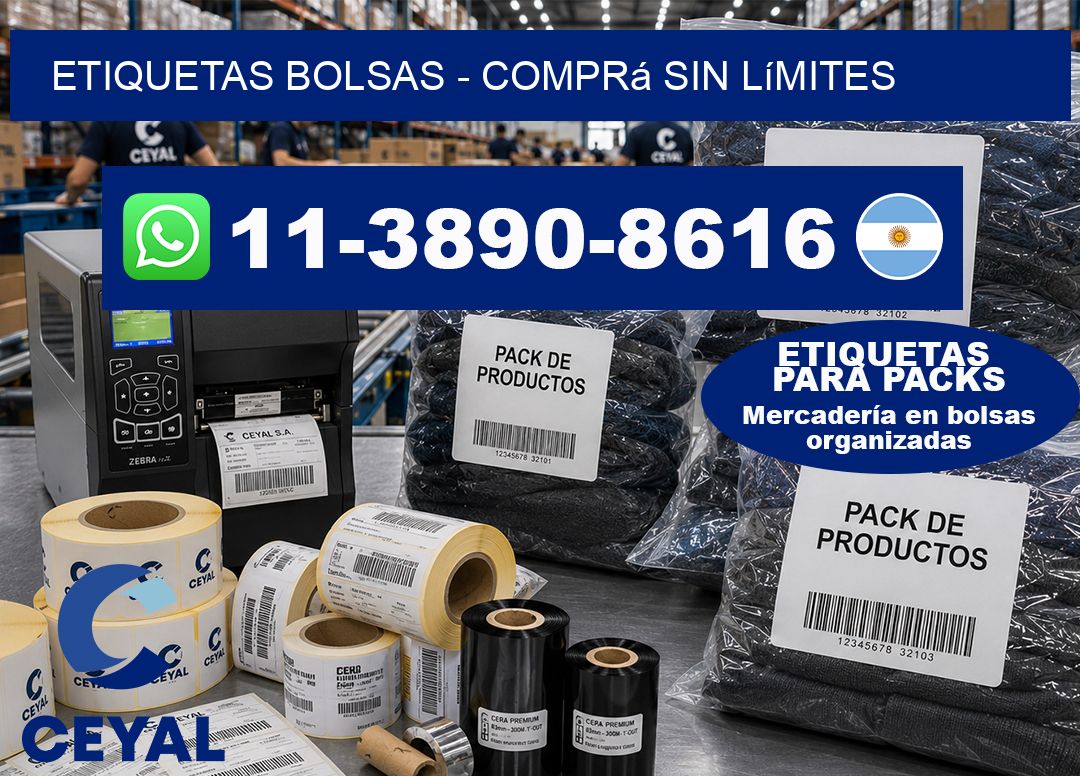 ETIQUETAS BOLSAS - Comprá sin límites