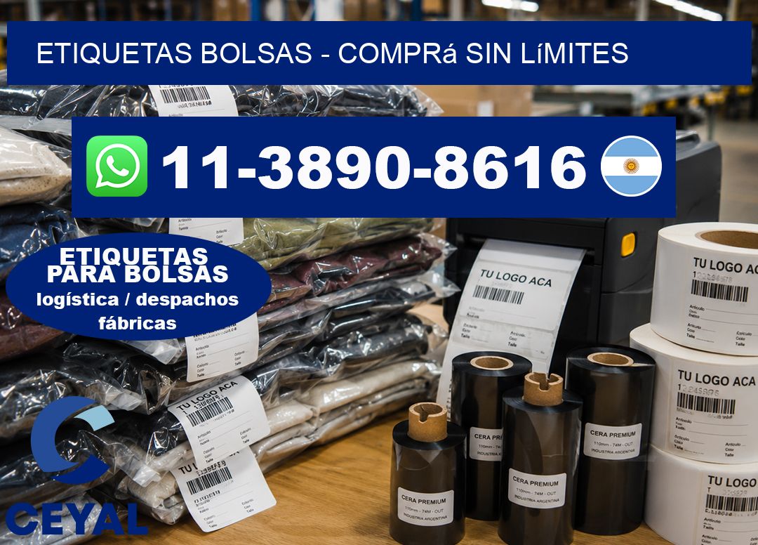 ETIQUETAS BOLSAS – Comprá sin límites