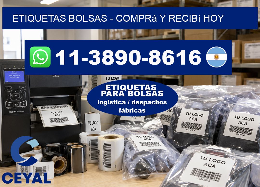 ETIQUETAS BOLSAS – Comprá y recibí hoy