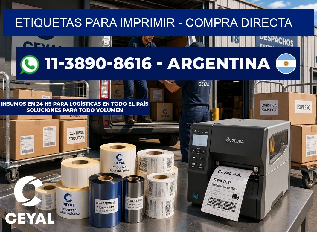 ETIQUETAS PARA IMPRIMIR - Compra directa