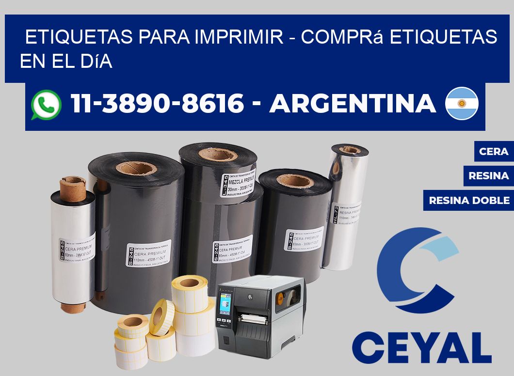 ETIQUETAS PARA IMPRIMIR - Comprá etiquetas en el día