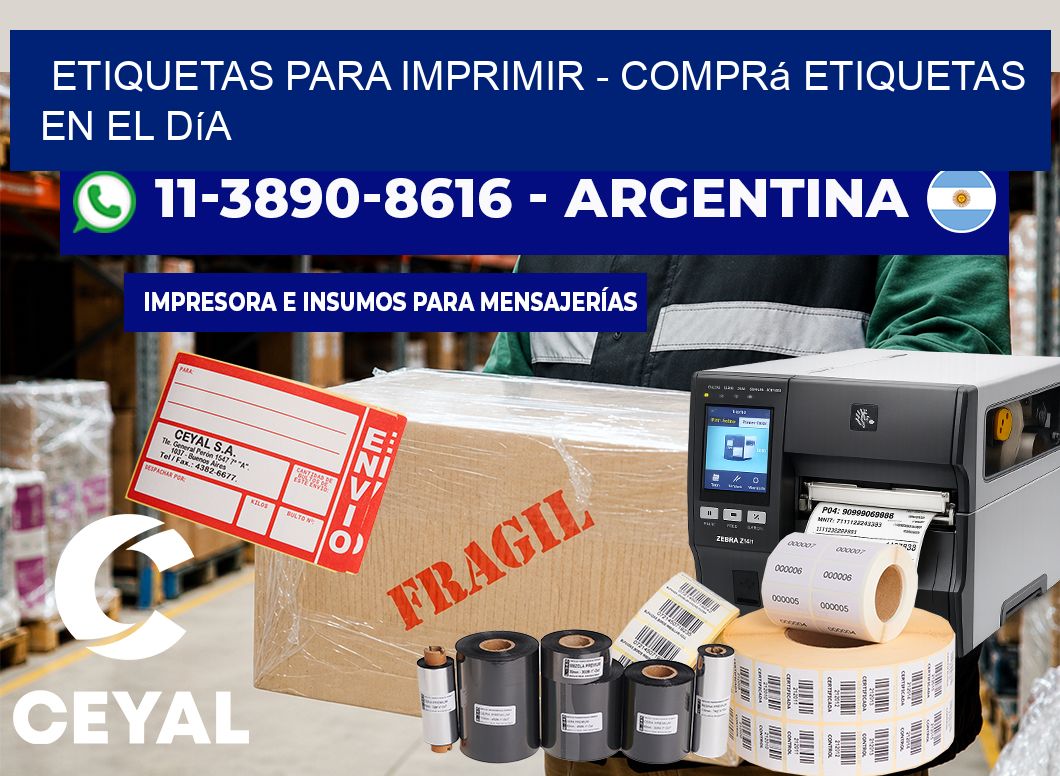 ETIQUETAS PARA IMPRIMIR – Comprá etiquetas en el día
