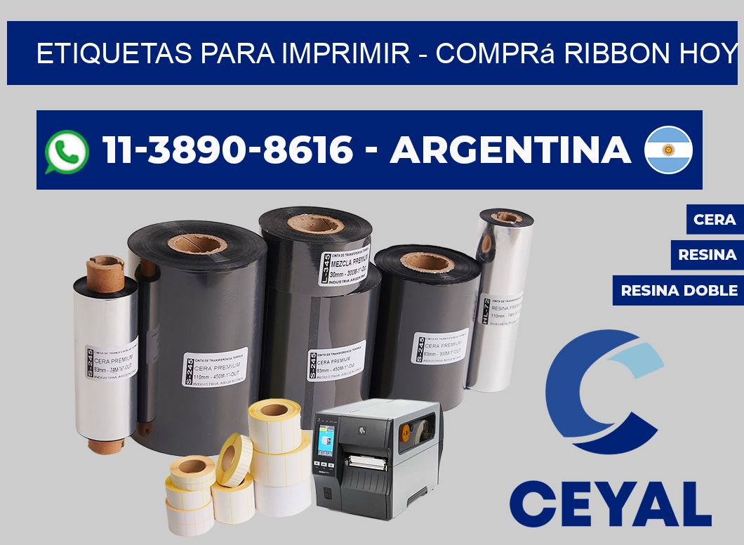 ETIQUETAS PARA IMPRIMIR - Comprá ribbon hoy