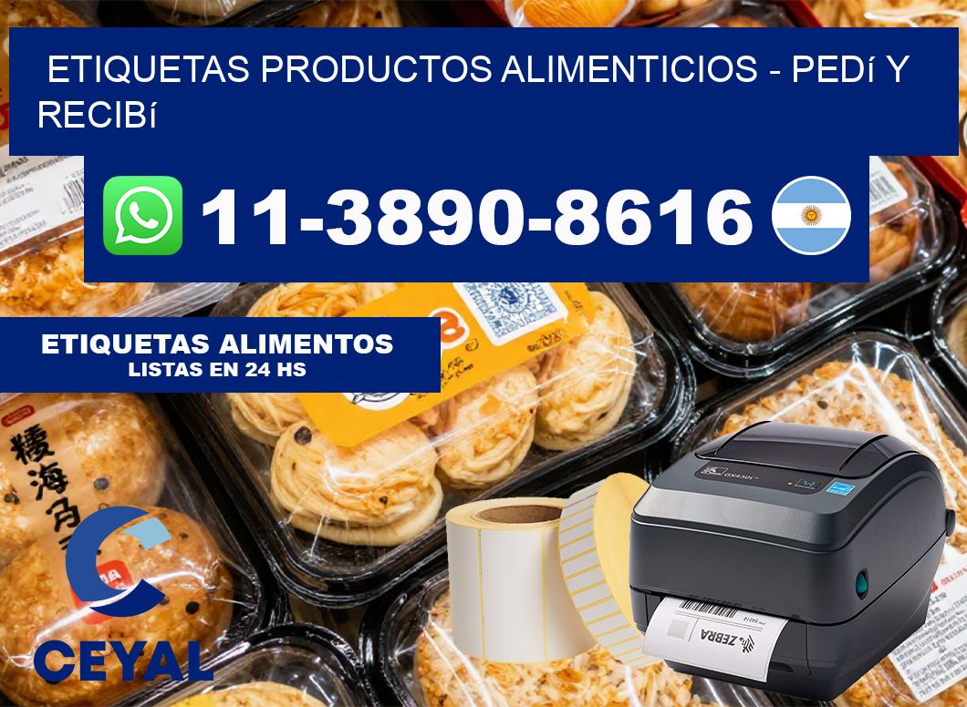 ETIQUETAS PRODUCTOS ALIMENTICIOS – Pedí y recibí