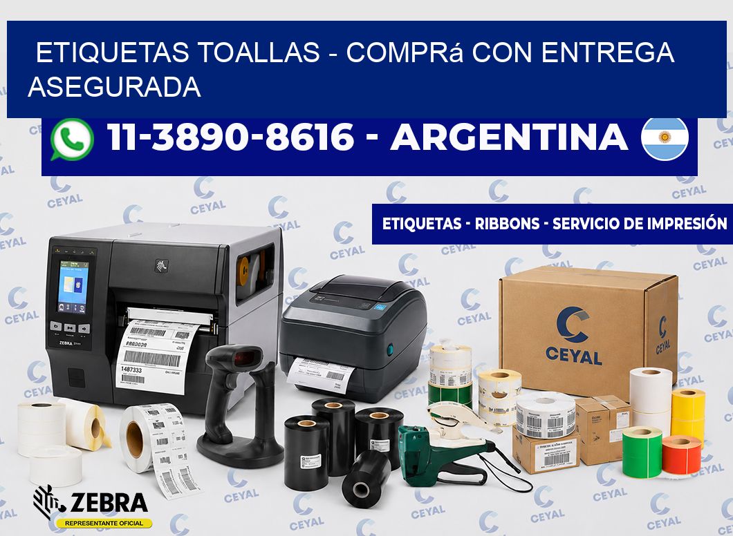 Etiquetas Toallas - Comprá con entrega asegurada