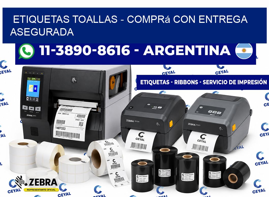 Etiquetas Toallas - Comprá con entrega asegurada
