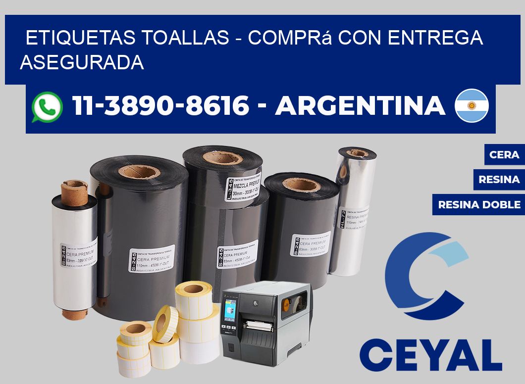 Etiquetas Toallas - Comprá con entrega asegurada