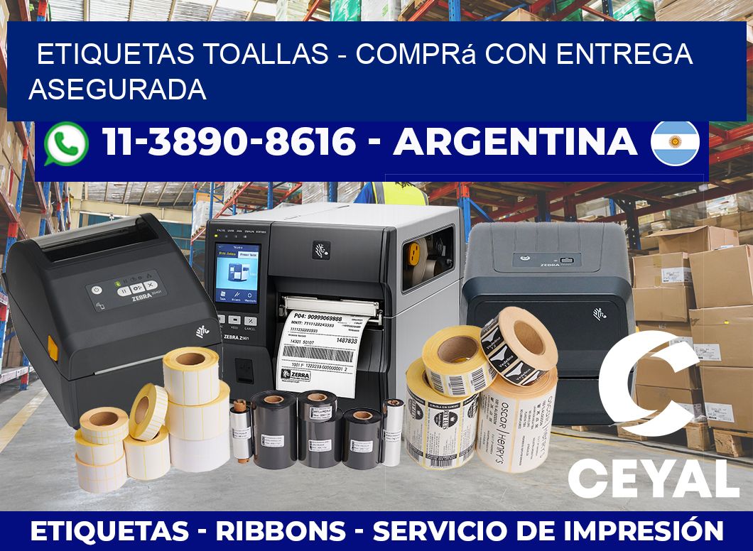 Etiquetas Toallas – Comprá con entrega asegurada