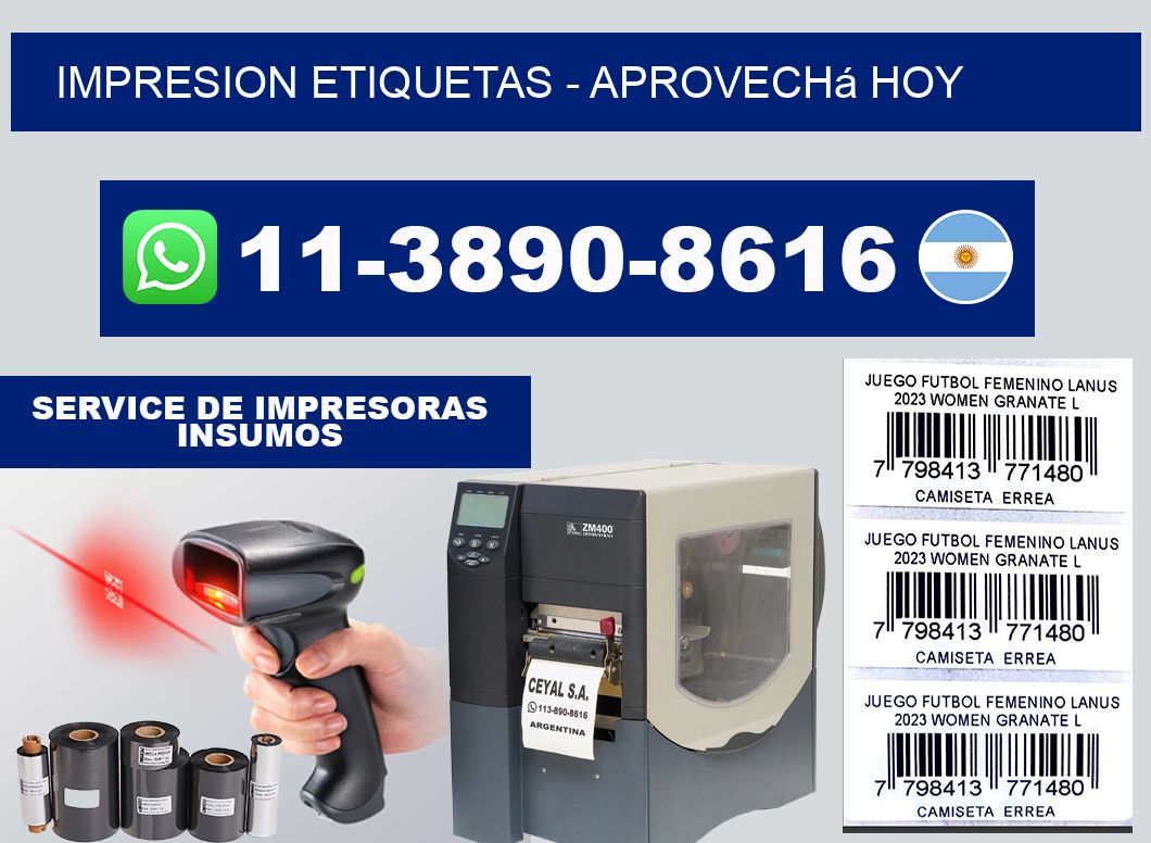 IMPRESION ETIQUETAS - Aprovechá hoy