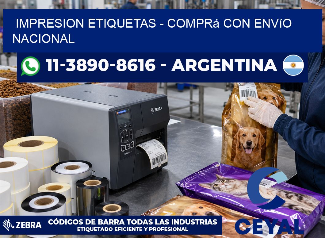 IMPRESION ETIQUETAS - Comprá con envío nacional