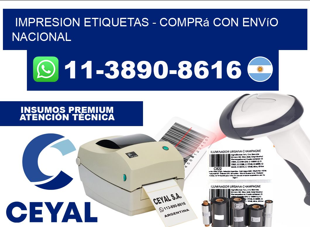 IMPRESION ETIQUETAS - Comprá con envío nacional