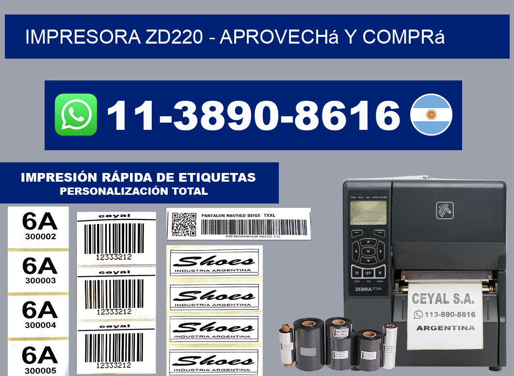 IMPRESORA ZD220 - Aprovechá y comprá