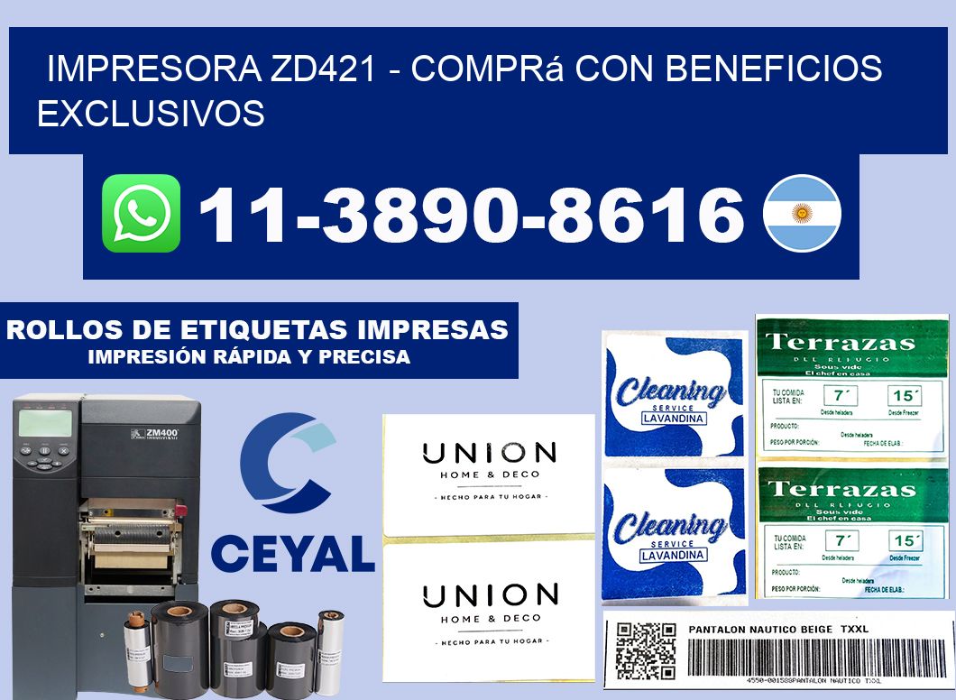 IMPRESORA ZD421 - Comprá con beneficios exclusivos