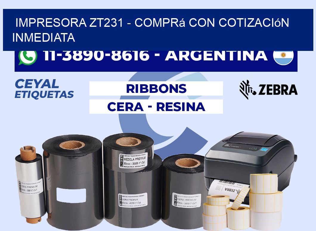 IMPRESORA ZT231 - Comprá con cotización inmediata