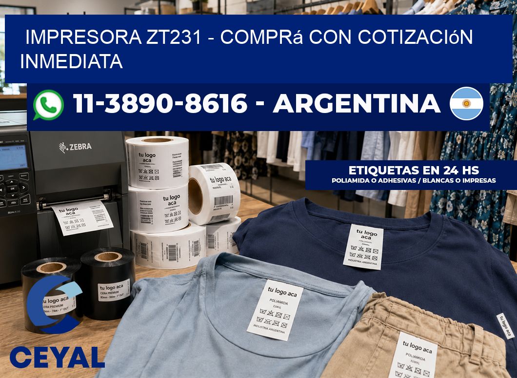 IMPRESORA ZT231 – Comprá con cotización inmediata