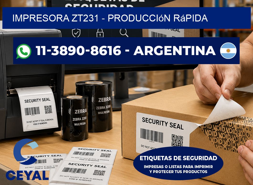 IMPRESORA ZT231 - Producción rápida