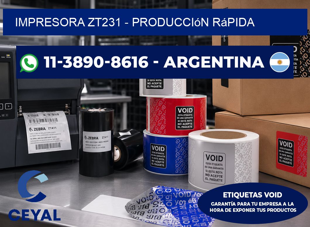 IMPRESORA ZT231 - Producción rápida