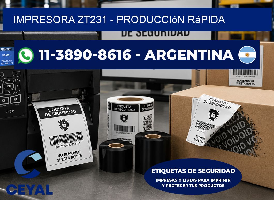 IMPRESORA ZT231 - Producción rápida