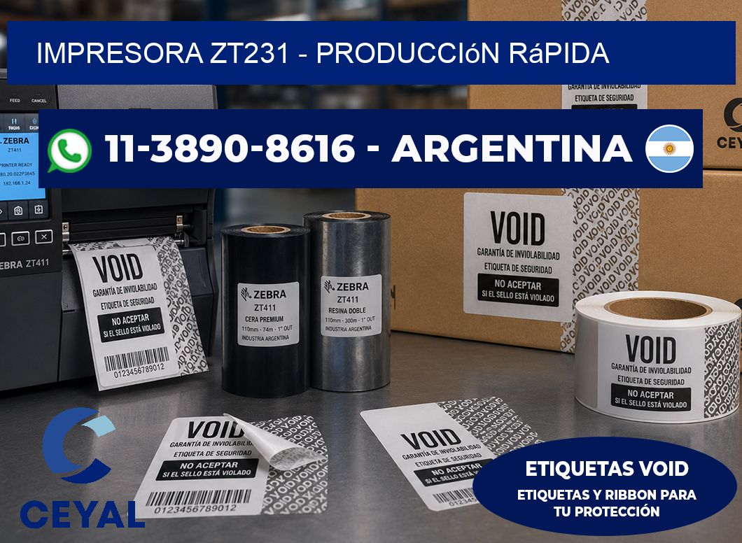 IMPRESORA ZT231 – Producción rápida