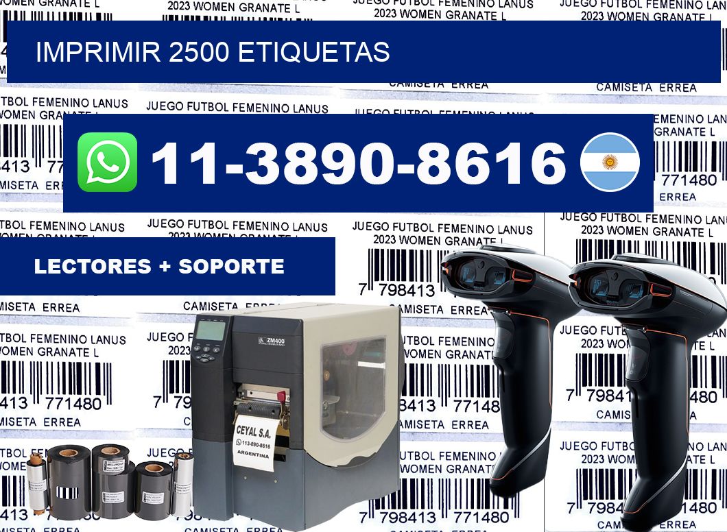 IMPRIMIR 2500 ETIQUETAS