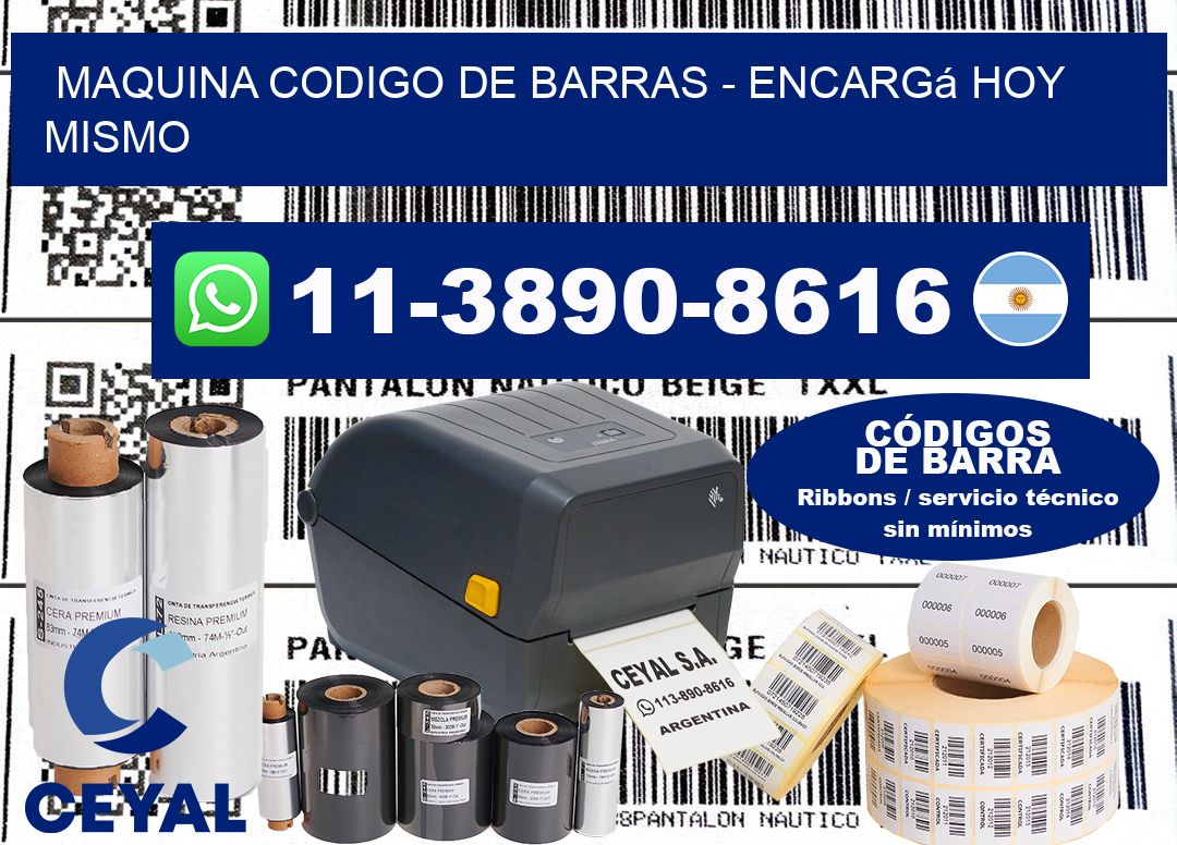 MAQUINA CODIGO DE BARRAS - Encargá hoy mismo