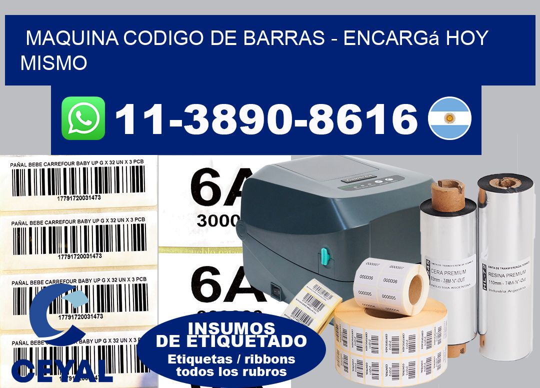 MAQUINA CODIGO DE BARRAS – Encargá hoy mismo