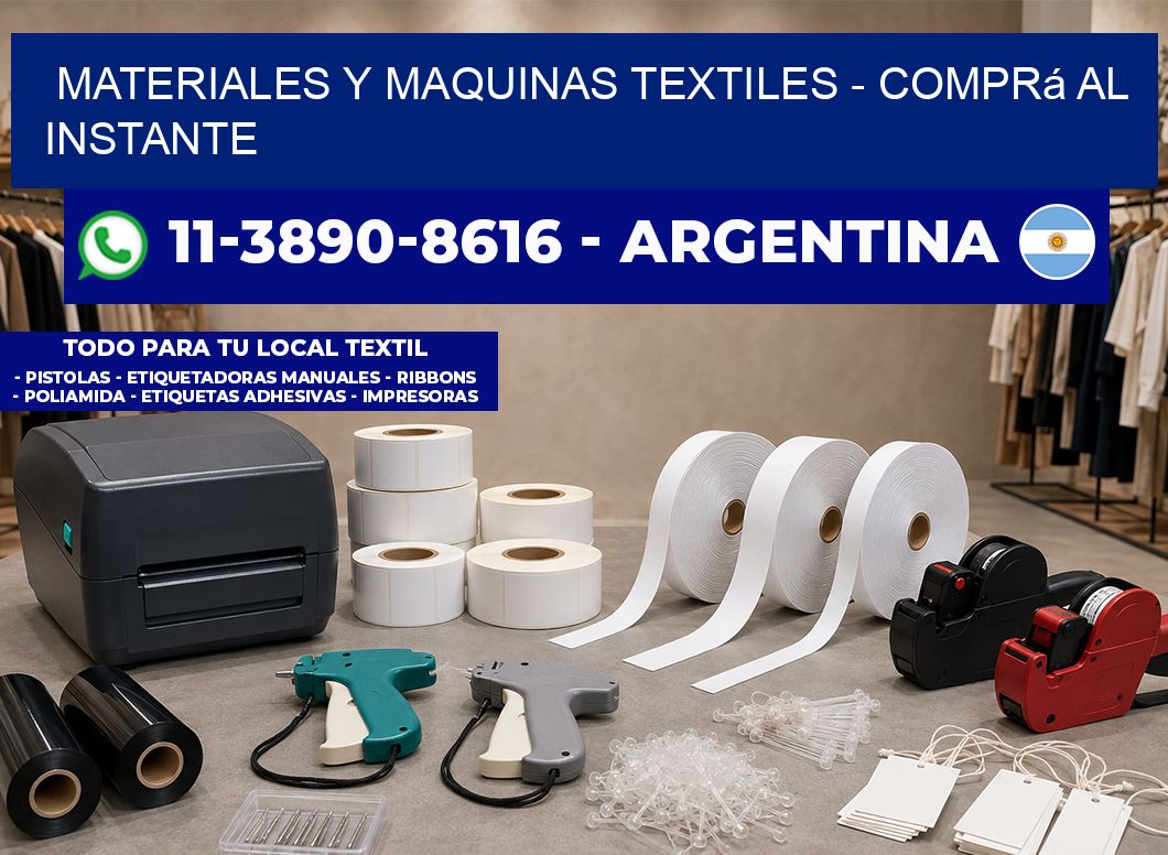 MATERIALES Y MAQUINAS TEXTILES - Comprá al instante