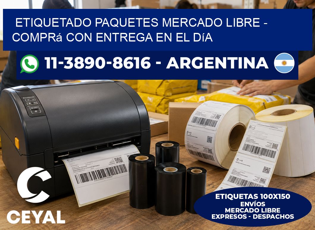 etiquetado paquetes mercado libre - Comprá con entrega en el día