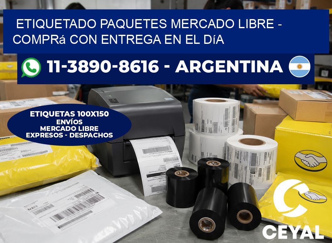 etiquetado paquetes mercado libre - Comprá con entrega en el día