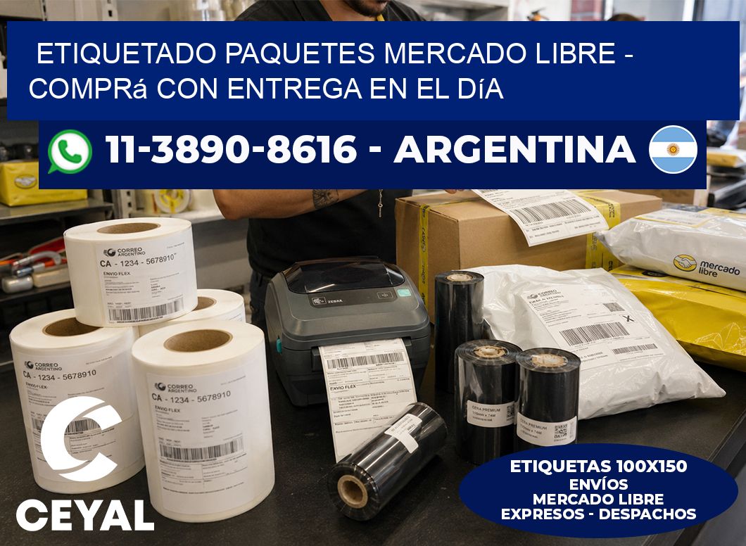etiquetado paquetes mercado libre - Comprá con entrega en el día