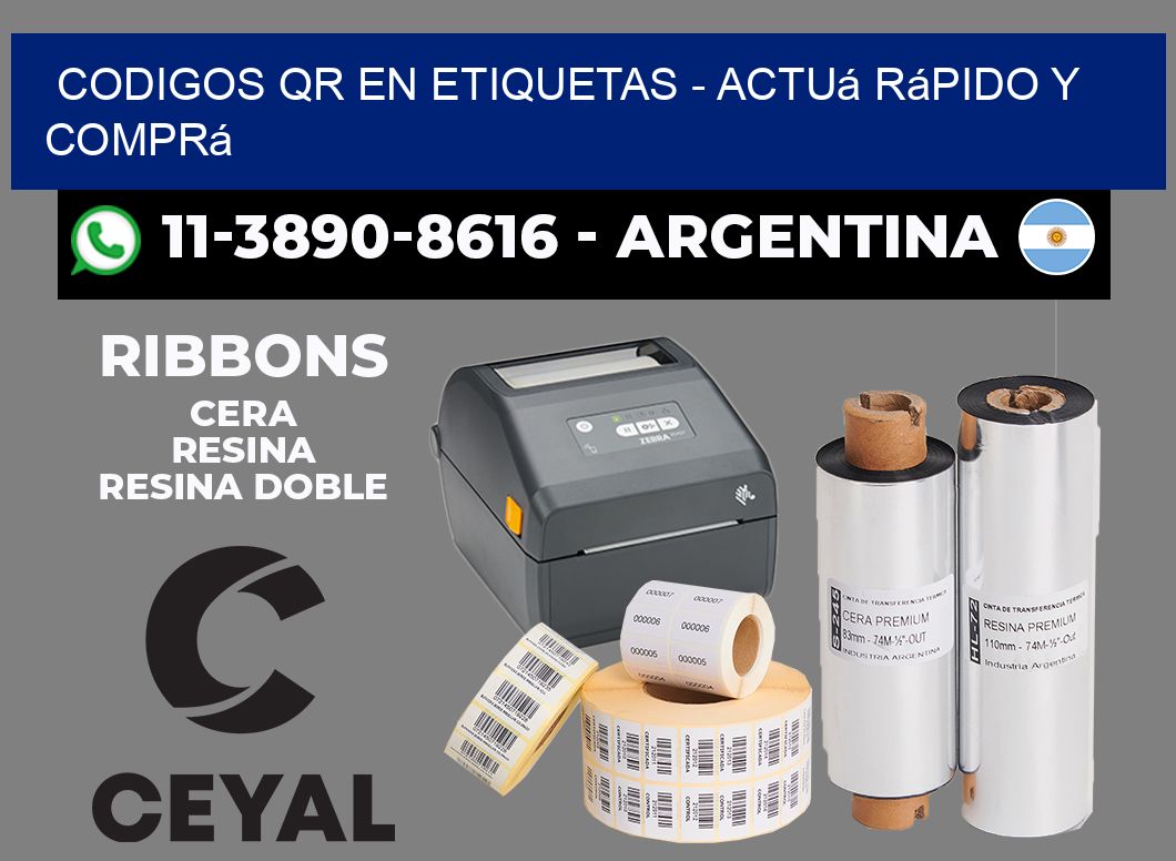 CODIGOS QR EN ETIQUETAS - Actuá rápido y comprá