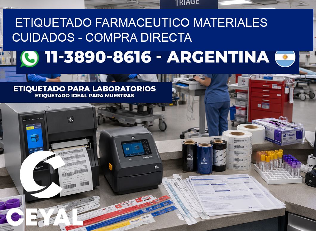 ETIQUETADO FARMACEUTICO MATERIALES CUIDADOS - Compra directa