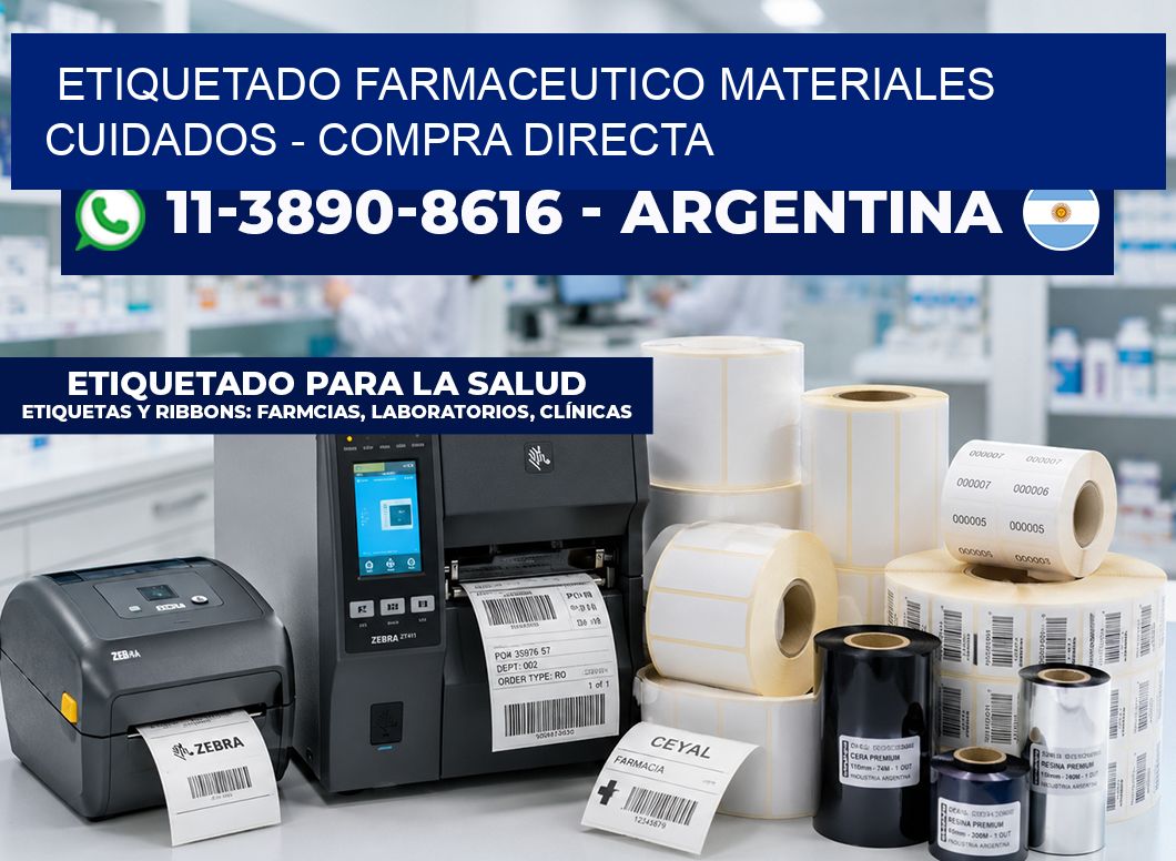 ETIQUETADO FARMACEUTICO MATERIALES CUIDADOS - Compra directa