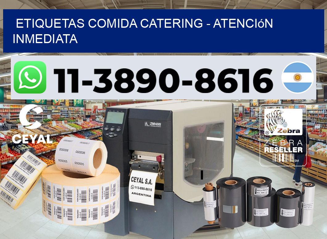ETIQUETAS COMIDA CATERING - Atención inmediata