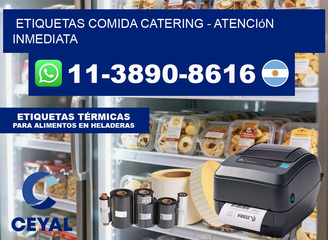 ETIQUETAS COMIDA CATERING – Atención inmediata