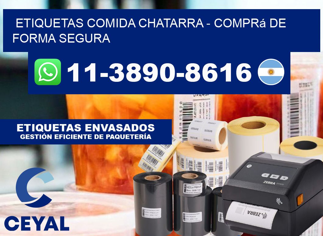 ETIQUETAS COMIDA CHATARRA - Comprá de forma segura